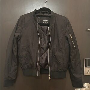 Brave Soul Black Bomber Jacket